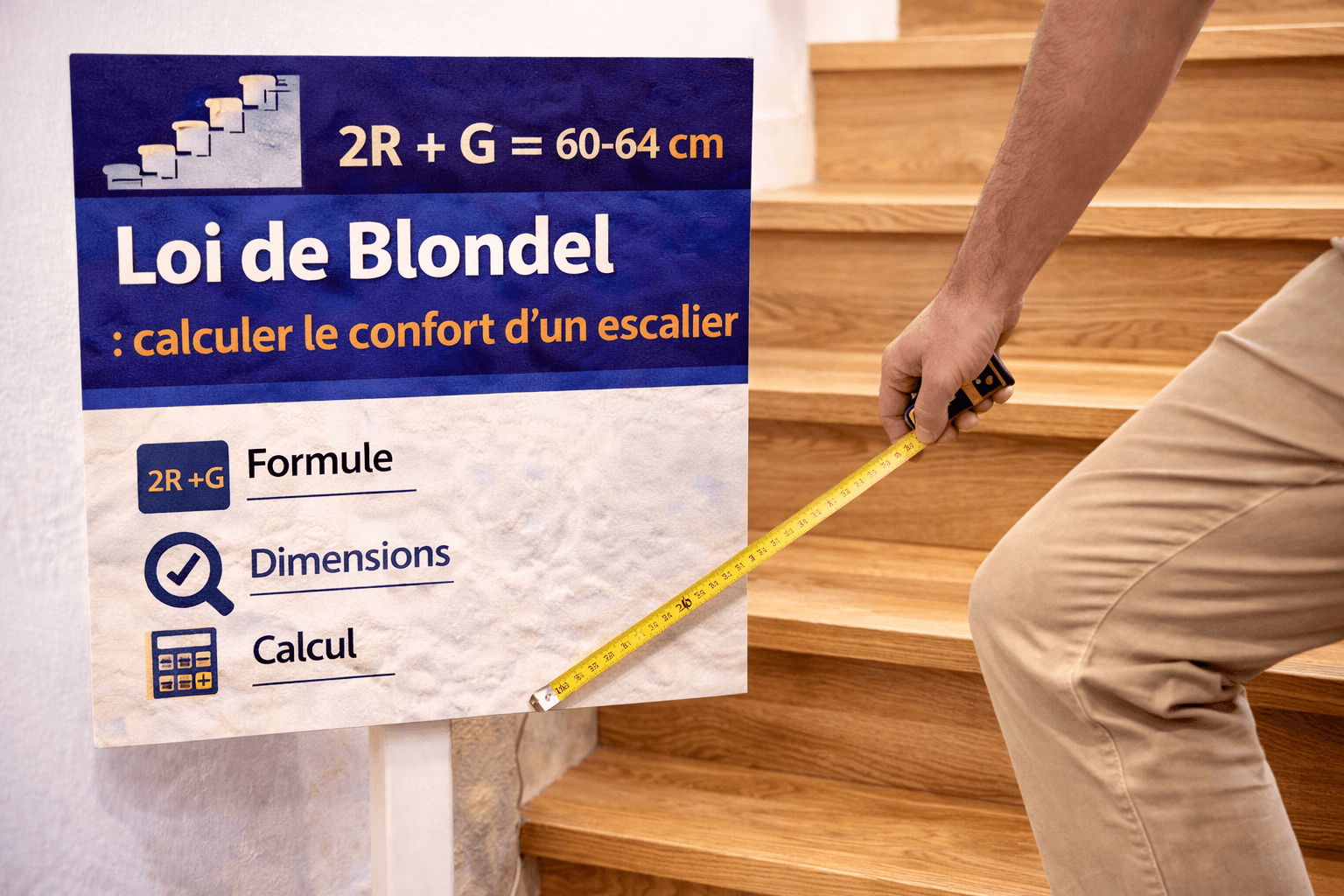 Loi de Blondel : calculer le confort d'un escalier