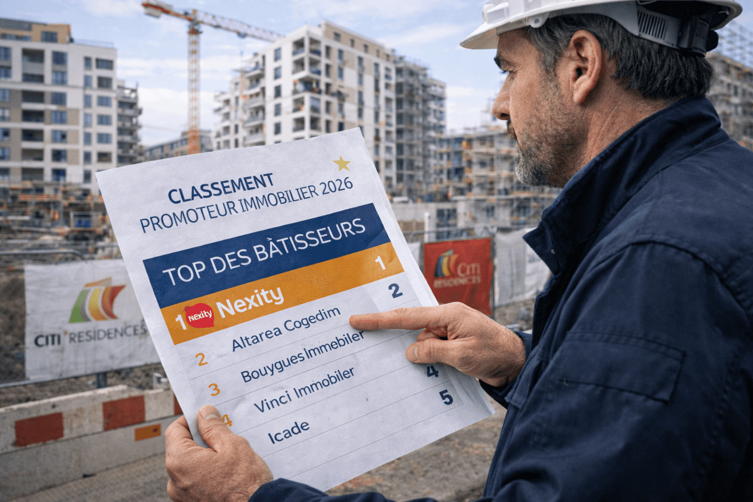 Classement promoteur immobilier : le top des bâtisseurs