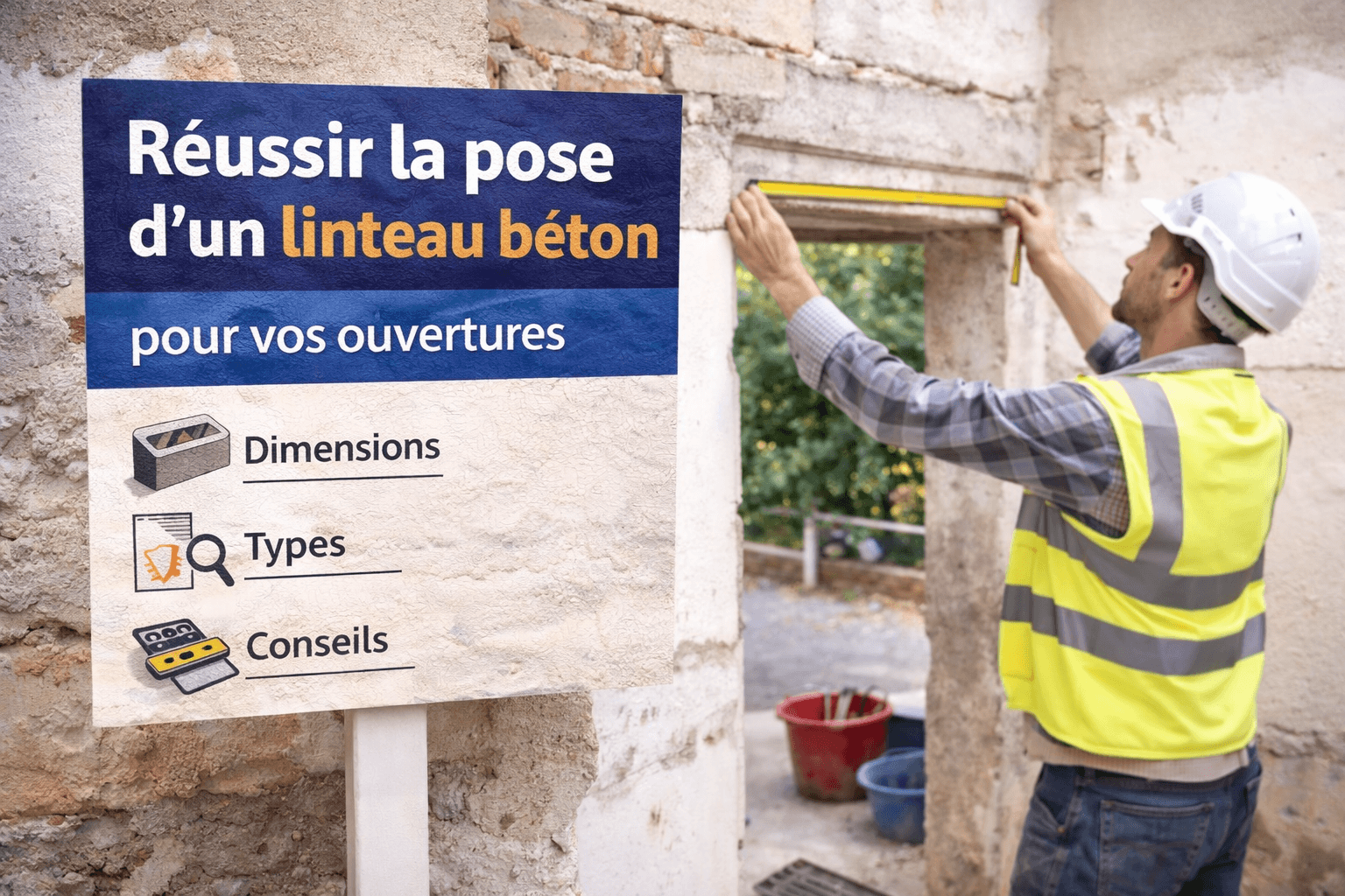 Réussir la pose d'un linteau béton pour vos ouvertures