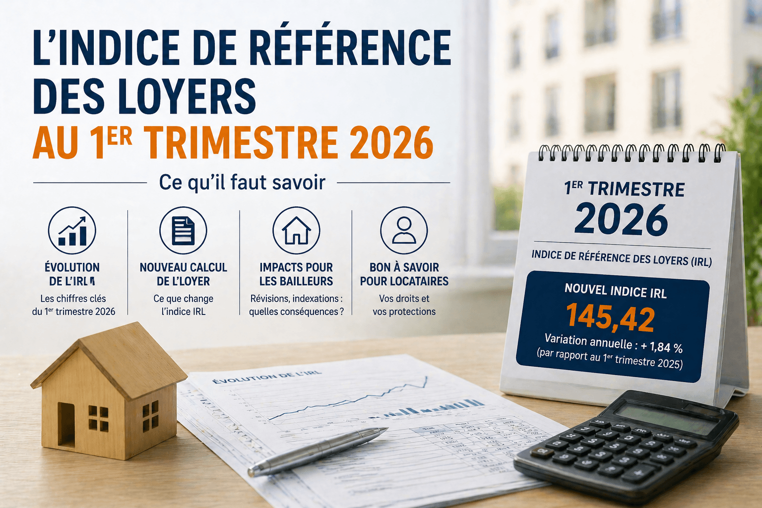 L'indice de référence des loyers au 1er trimestre 2026
