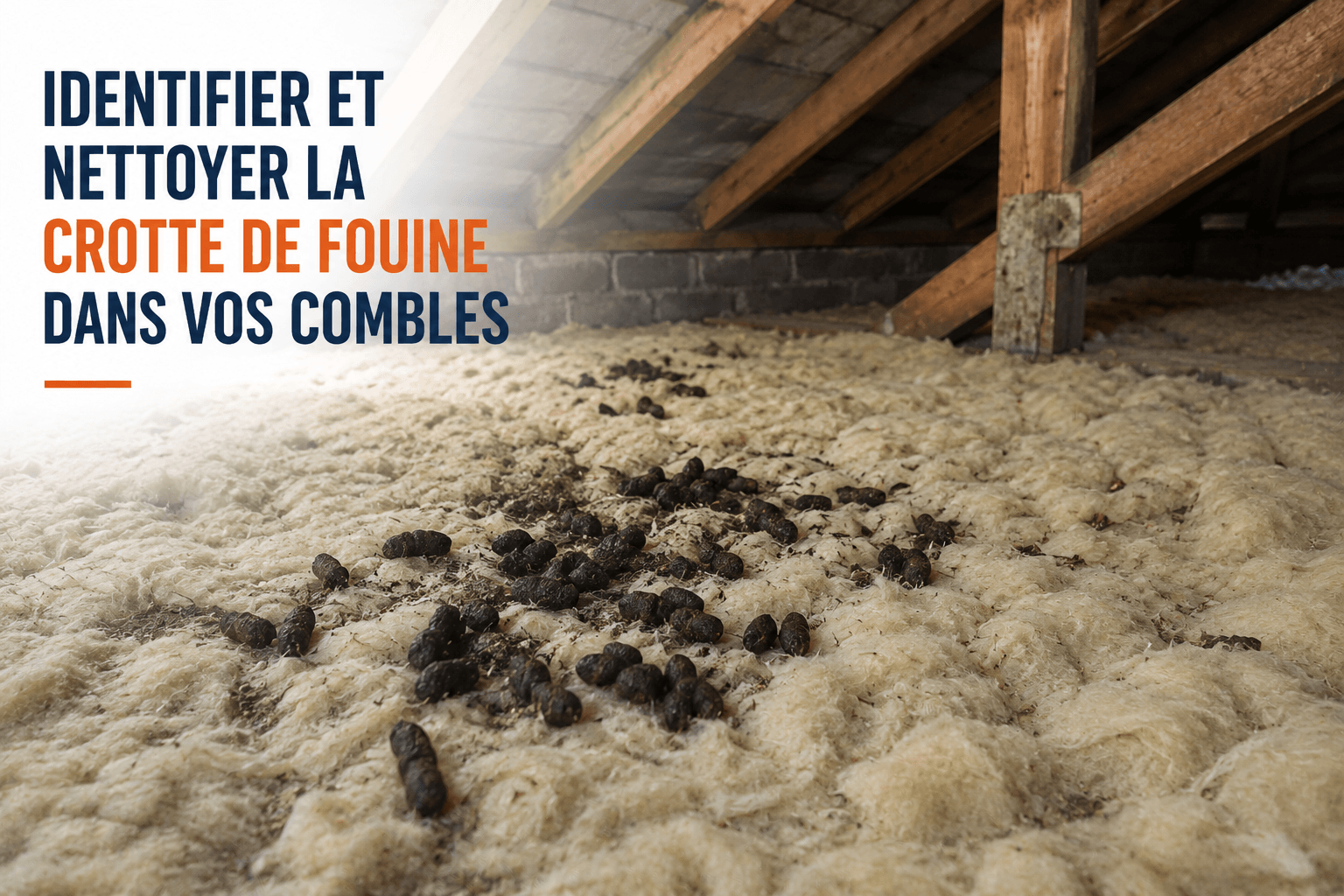 Identifier et nettoyer la crotte de fouine dans vos combles