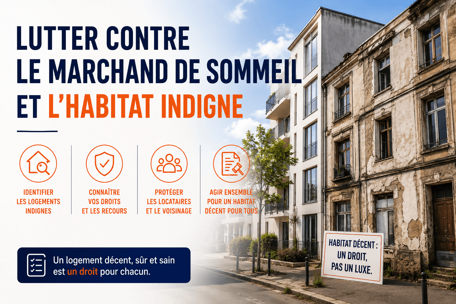 Lutter contre le marchand de sommeil et l'habitat indigne