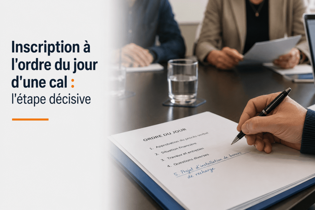 Inscription à l'ordre du jour d'une cal