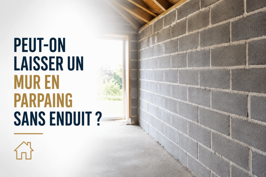 Peut-on laisser un mur en parpaing sans enduit ?