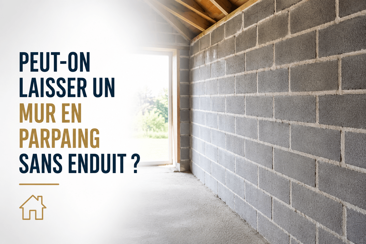 Peut-on laisser un mur en parpaing sans enduit ?