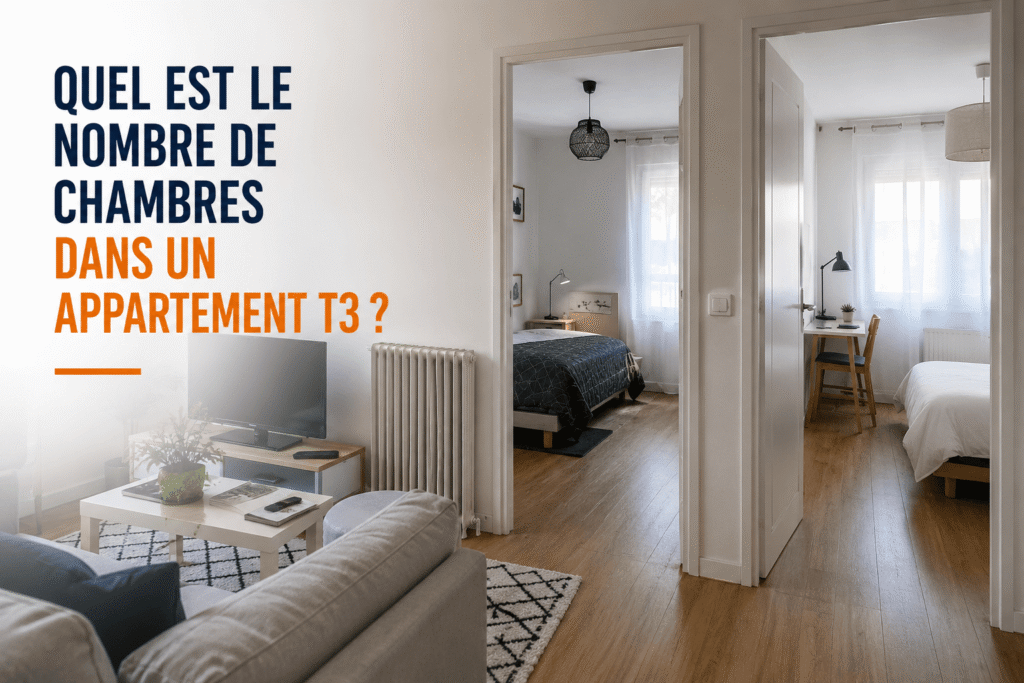 Quel est le nombre de chambres dans un appartement T3 ?