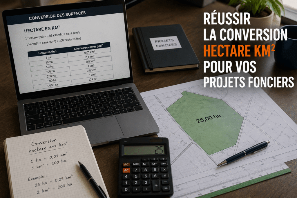 Réussir la conversion hectare km2 pour vos projets fonciers