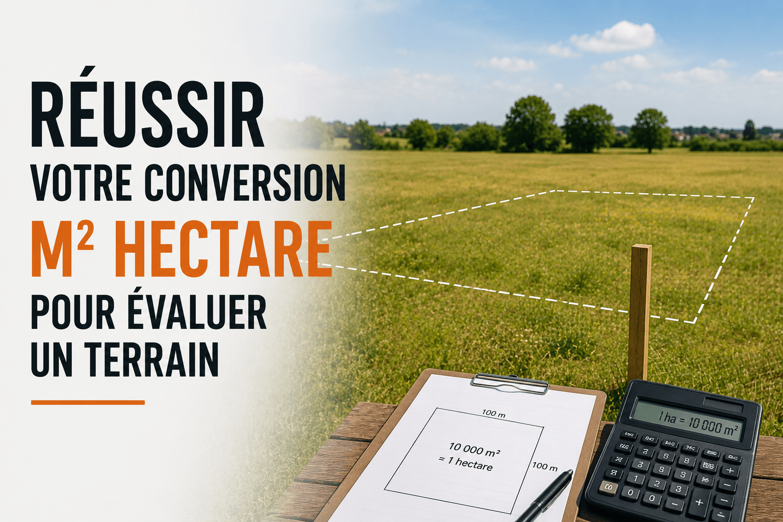 Réussir votre conversion m2 hectare pour évaluer un terrain