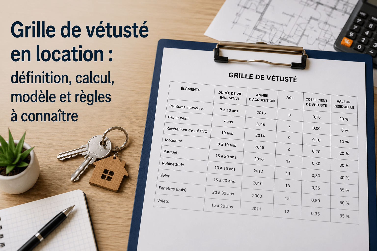 Grille de vétusté en location