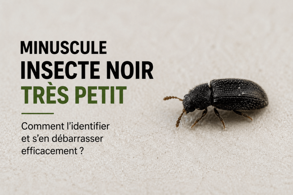 Minuscule insecte noir très petit