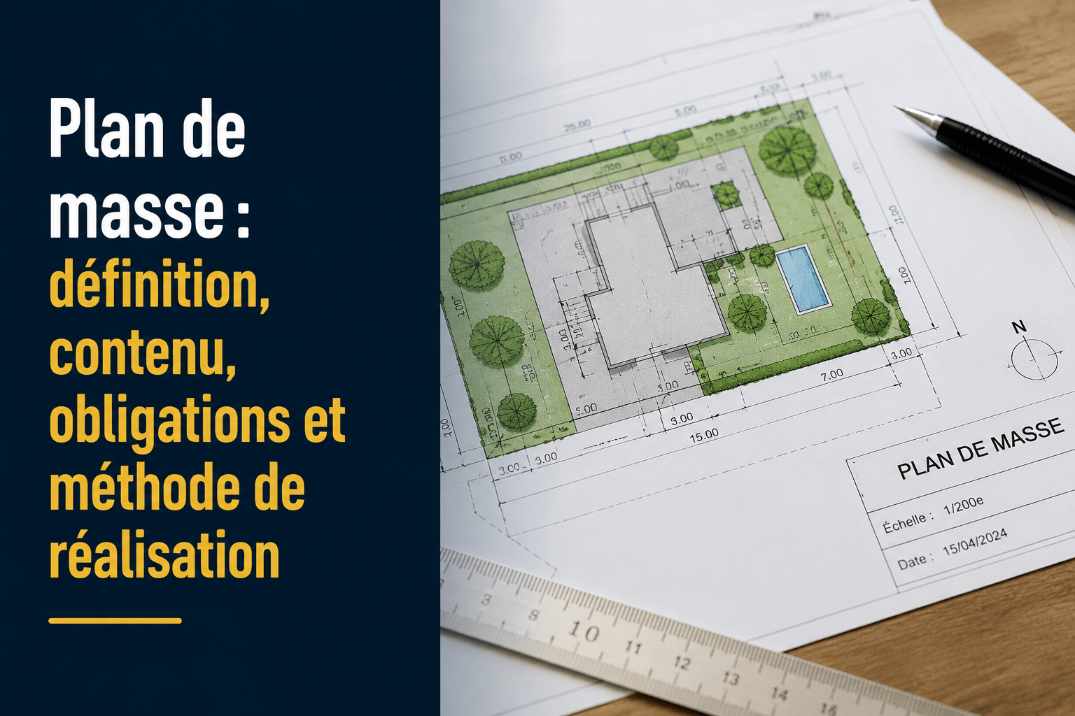 Plan de masse : définition, contenu, obligations et méthode de réalisation